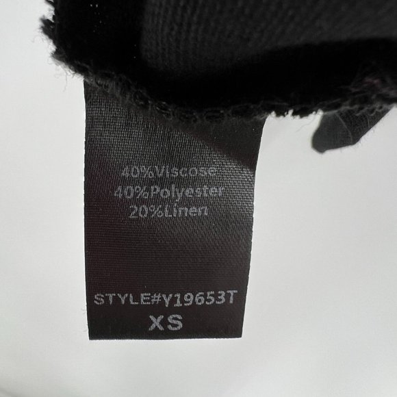 Pomander Place by Tuckernuck Black Florencia One Shoulder Midi Dress Linen sz XS - Picture 4 of 6